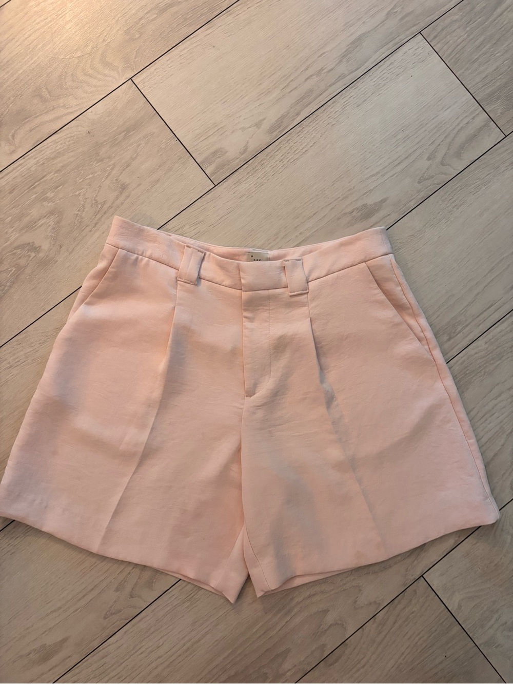 a new day Light Pink High-Rise Pleated Bermuda Shorts
